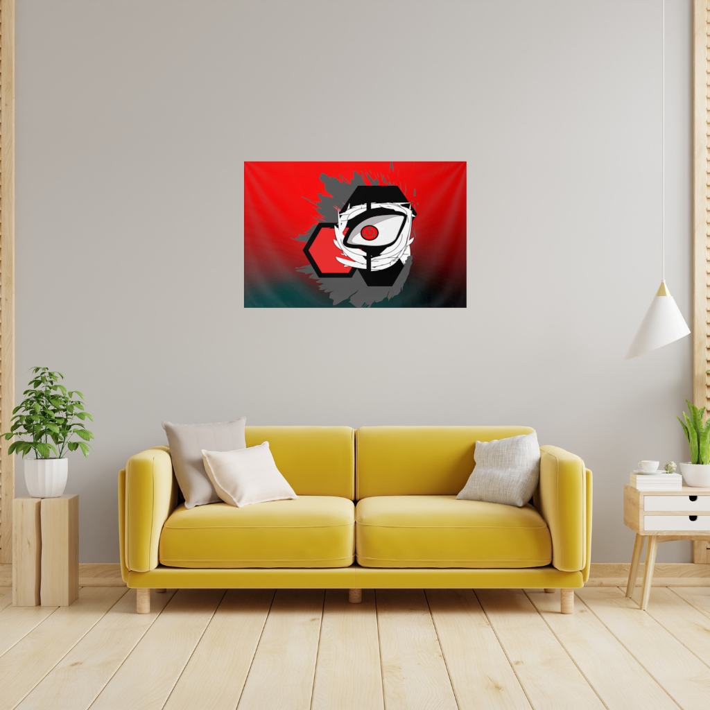 Mystic Red Eye Hexagon Wall Tapestry