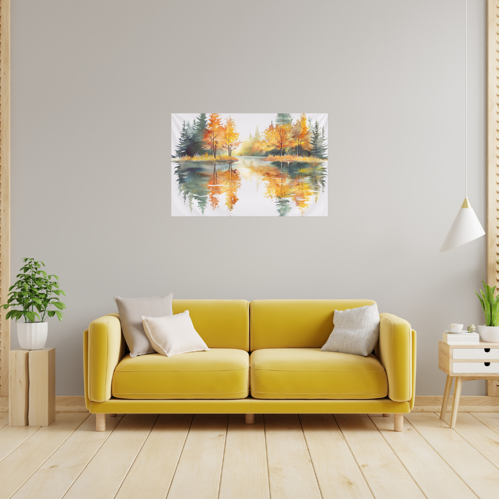 Autumn Forest Lake Reflection 