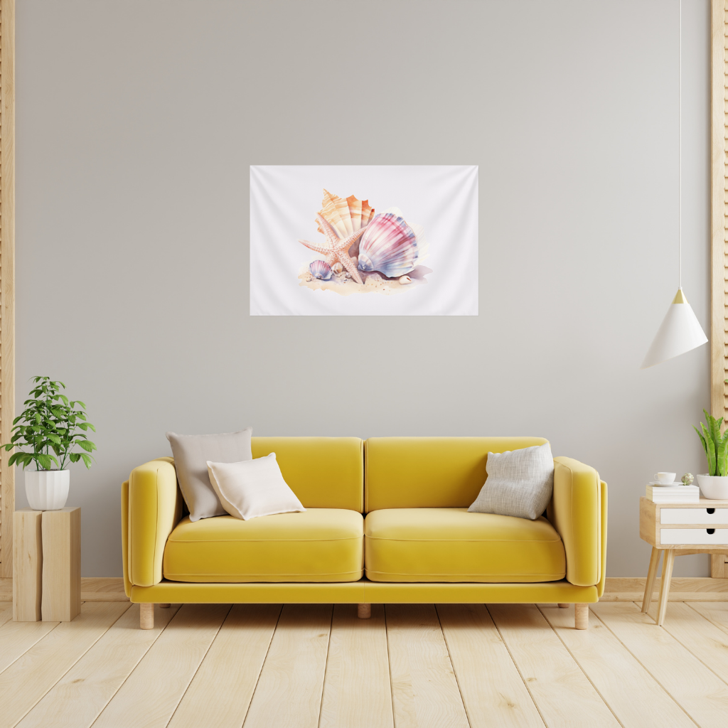 Watercolor Coastal Seashells 