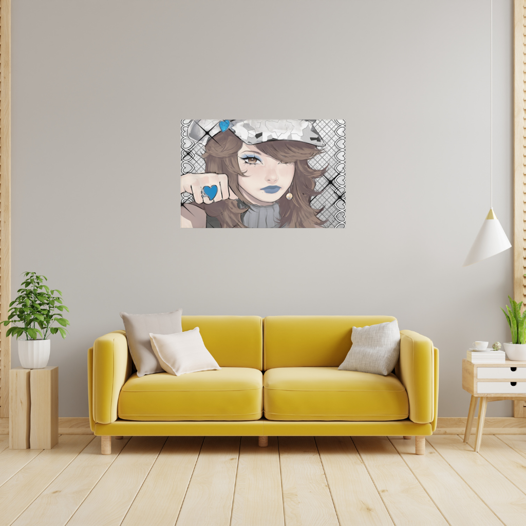 blue heart Wall Tapestry