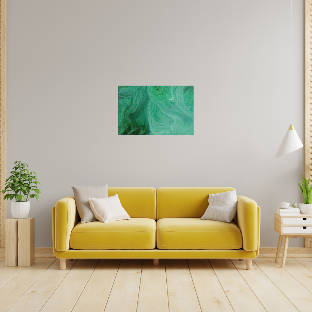 Black and green marbling Wall Tapestry