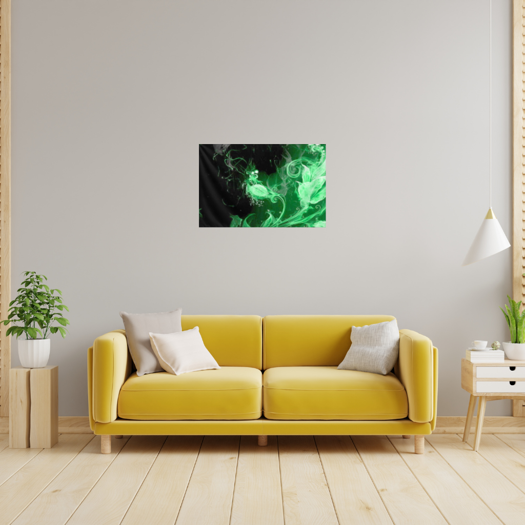 Green and black smokes Wall Tapestry