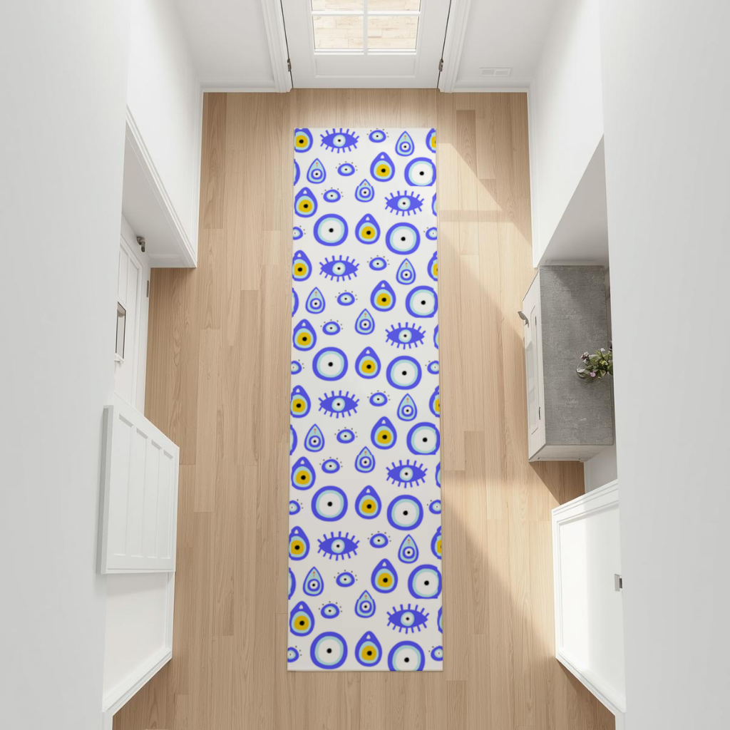 Evil Eye Pattern Hallway & Entryway Rug