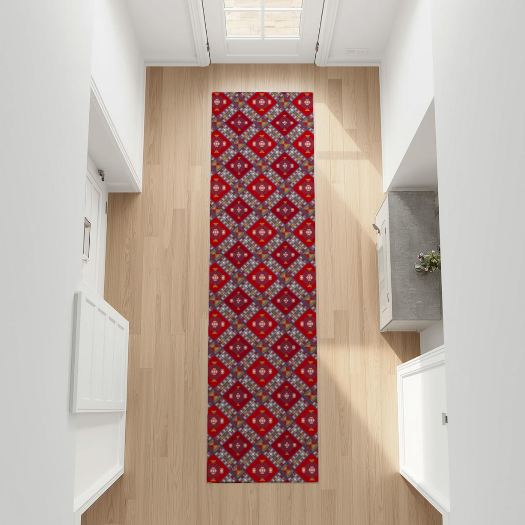Traditional Kilim Pattern Motif Hallway & Entryway Rug