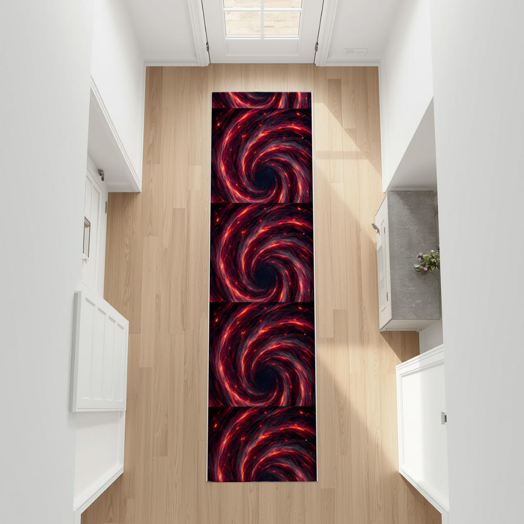Uchiha Brothers Eternal Black Flames of Amaterasu Hallway & Entryway Rug