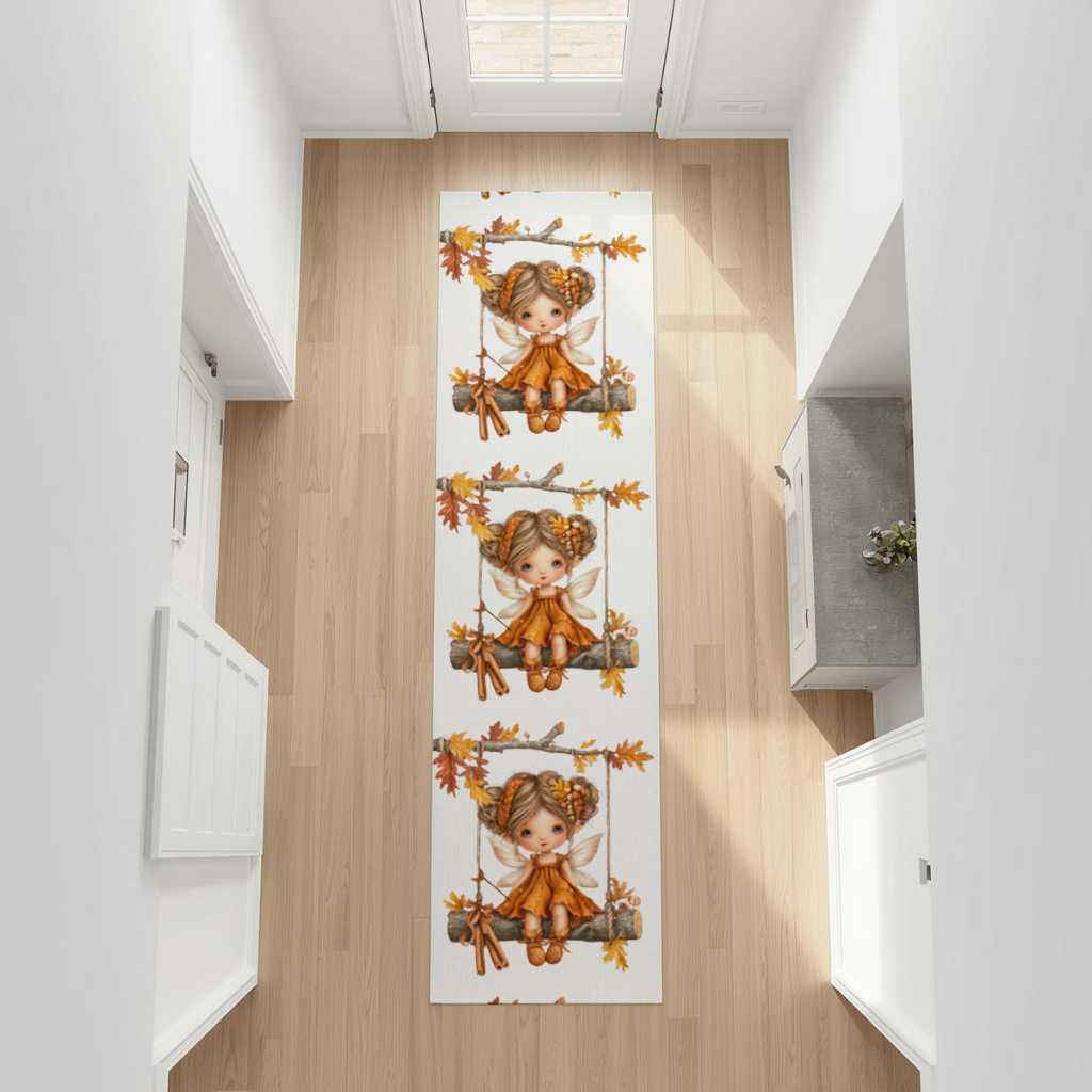 Sevimli Sonbahar Orman Perisi Antre ve Koridor Halısı