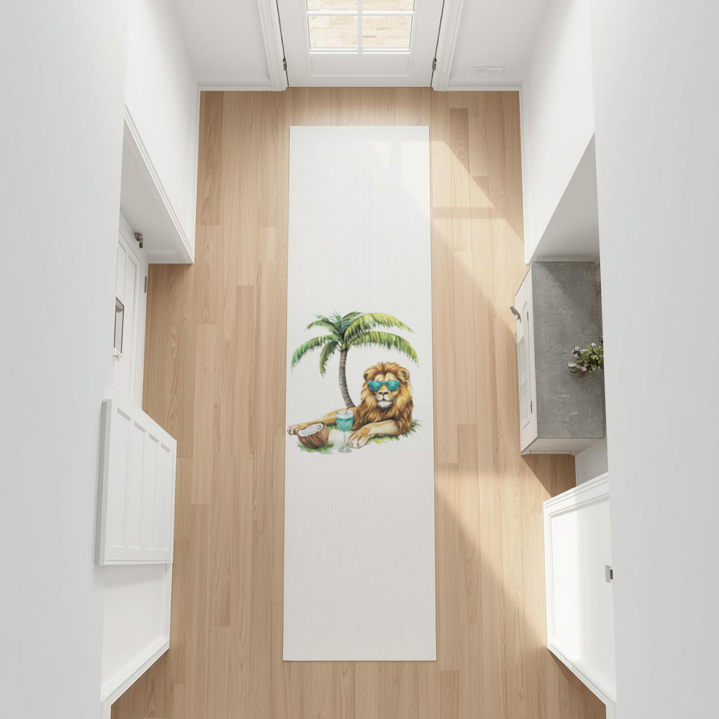 Yaz Tatili Yapan Gözlüklü Aslan Antre ve Koridor Halısı