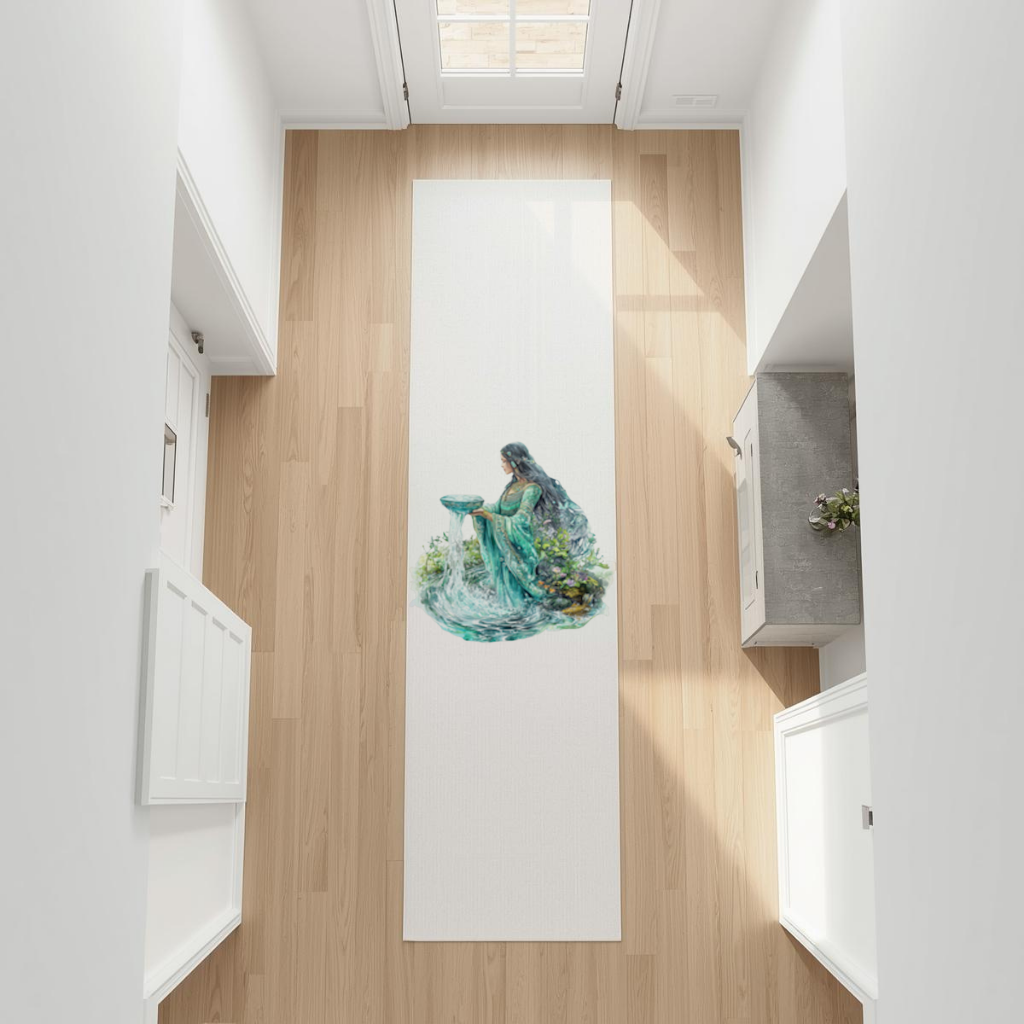 Ethereal Water Goddess Hallway & Entryway Rug