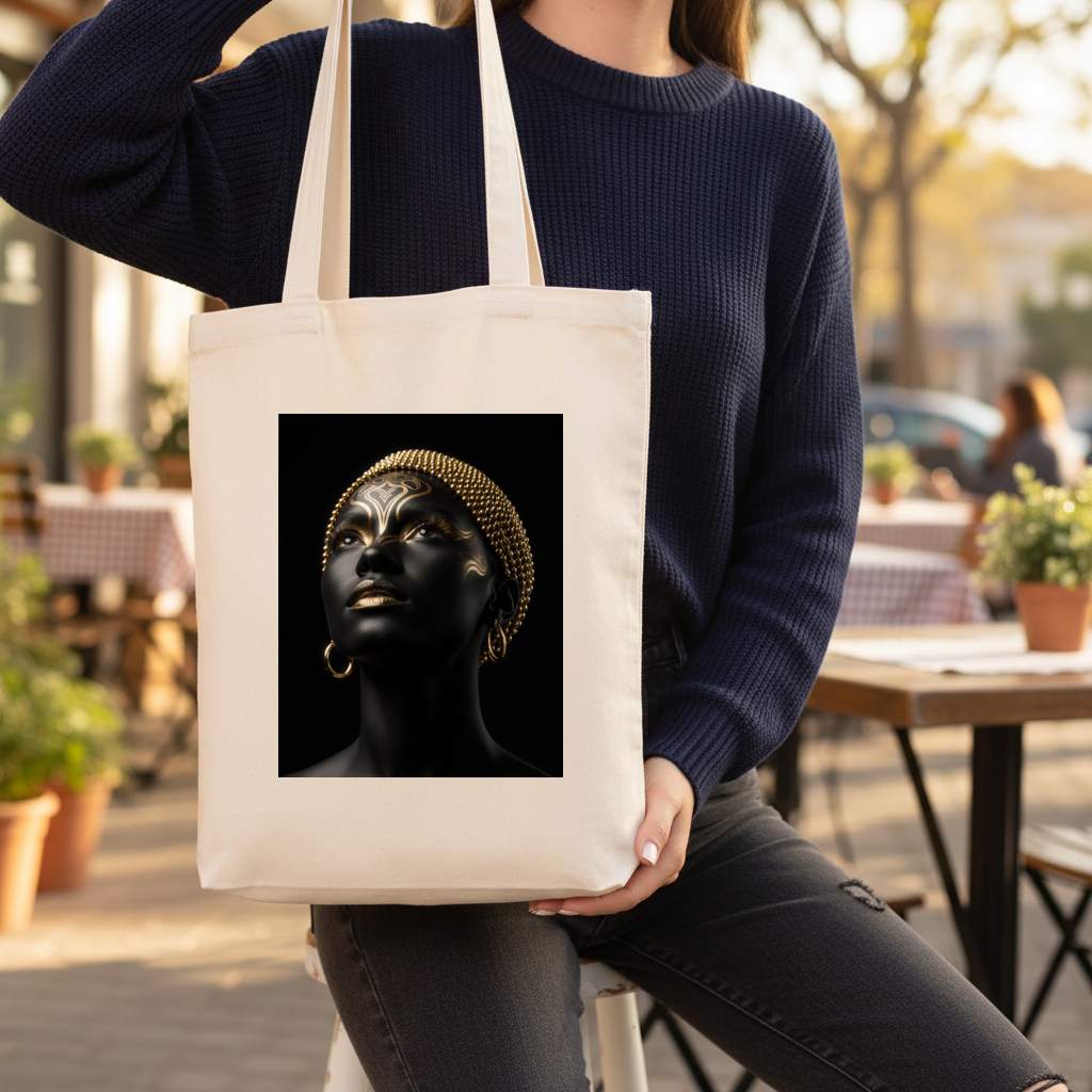 Gold Afrofuturistic Black Woman 