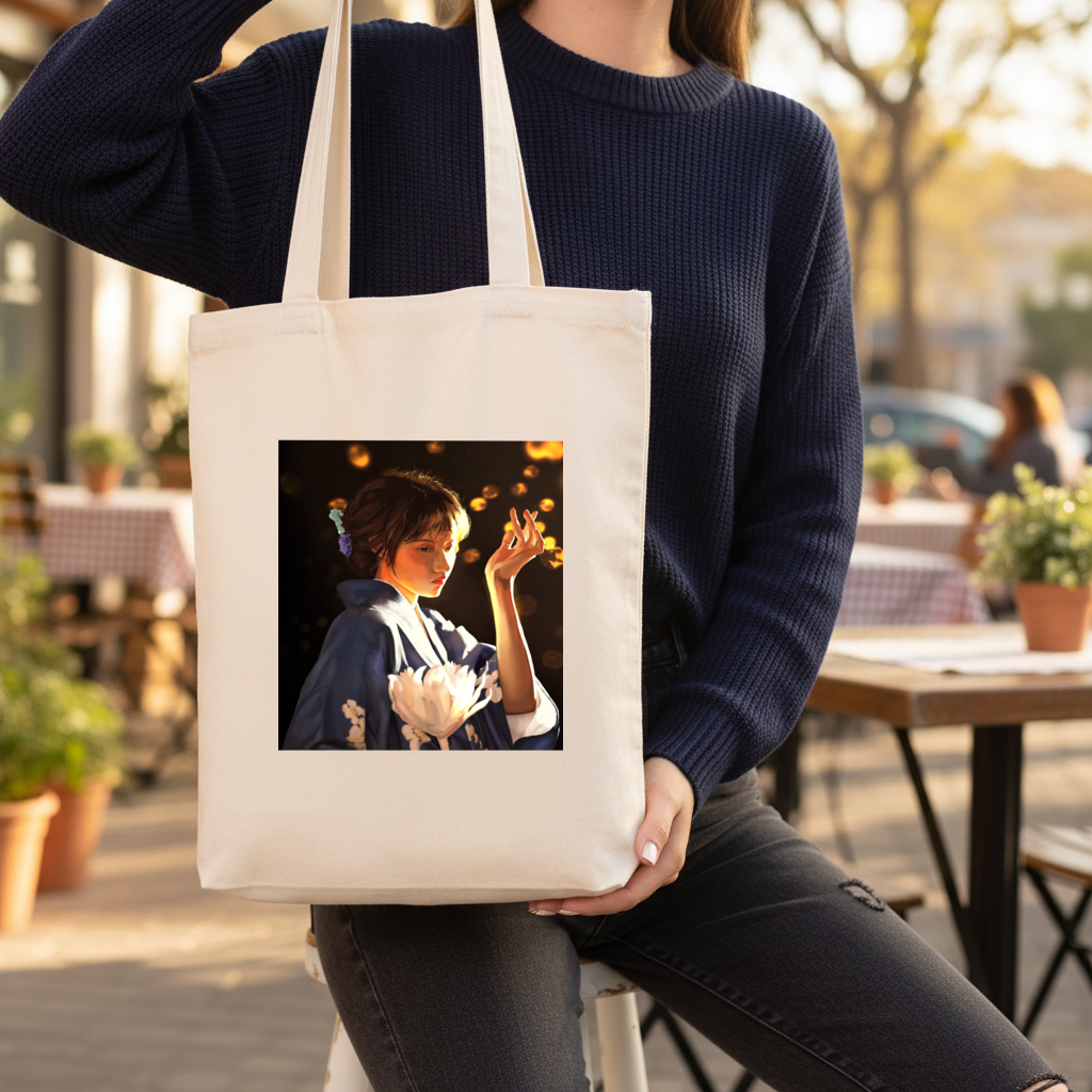 Festival Gusseted Canvas Tote Bag