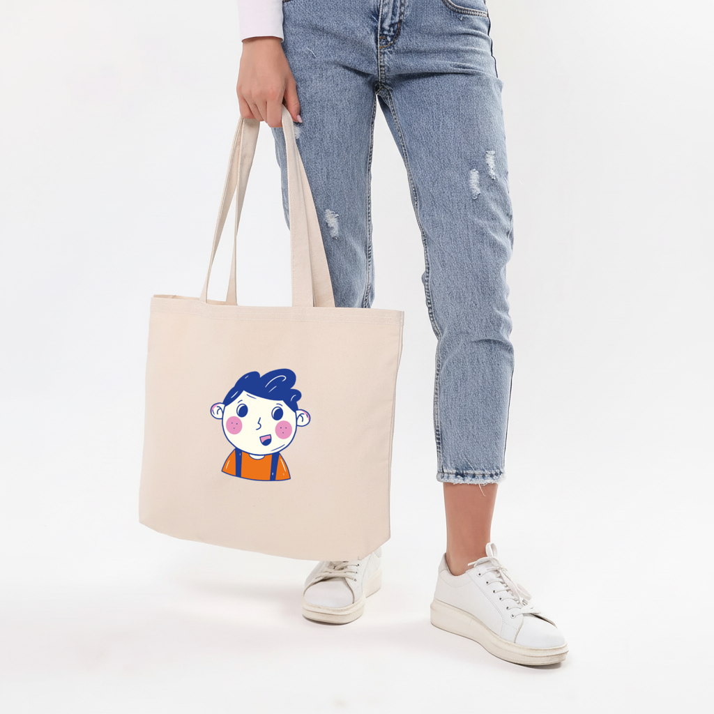 Cute Smiling Boy with Blue Hair 