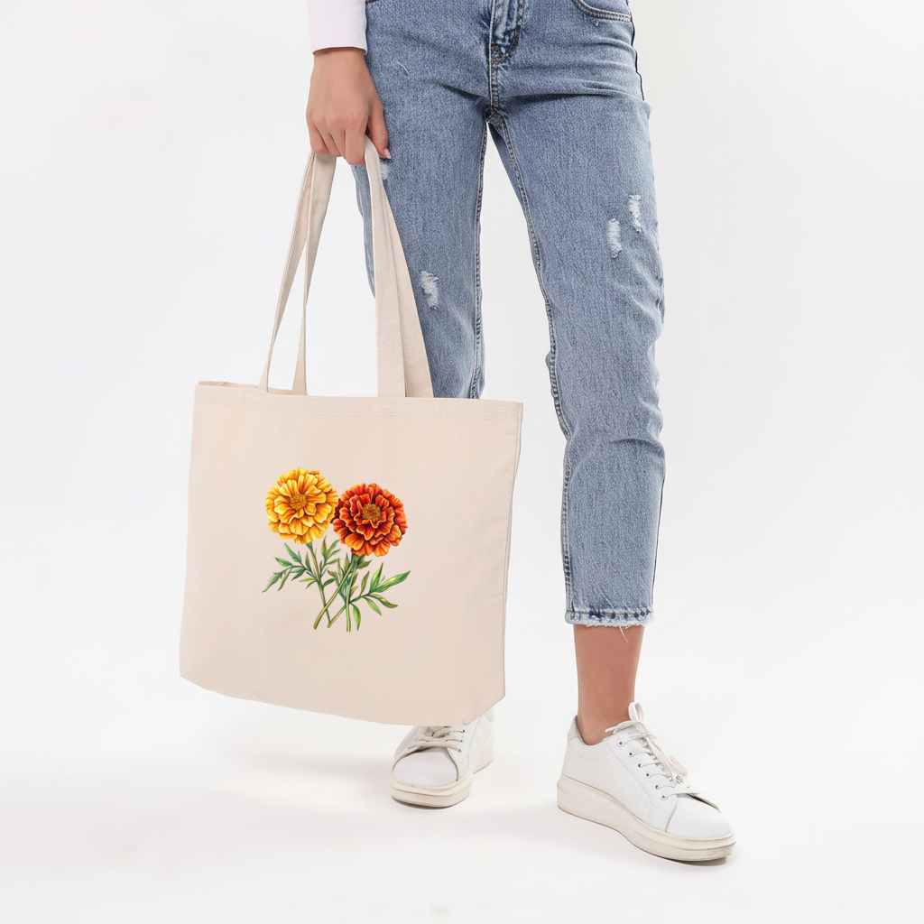 Botanical Yellow Orange Marigold 