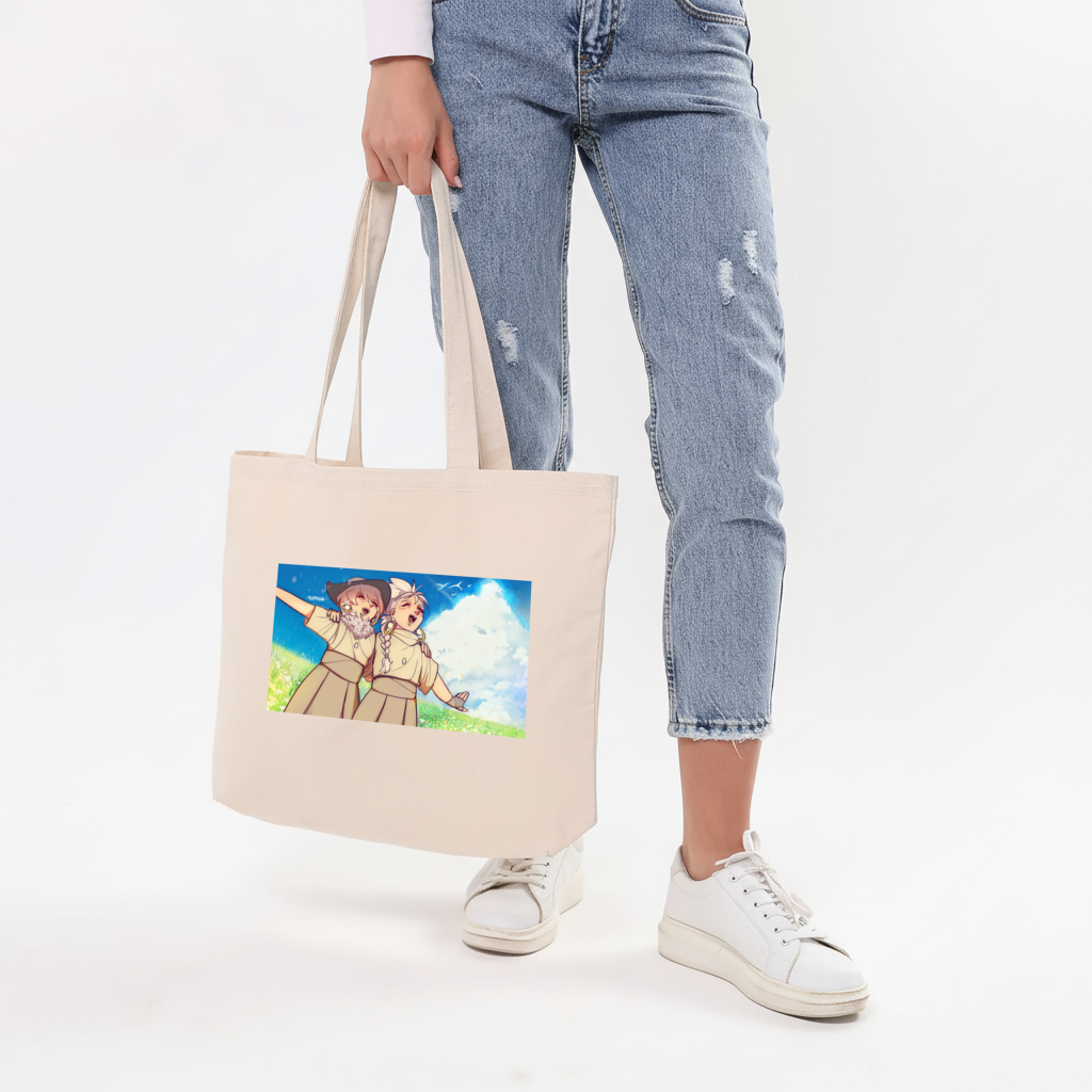 Sky Children of the Light Characters Horizontal Canvas Tote Bag