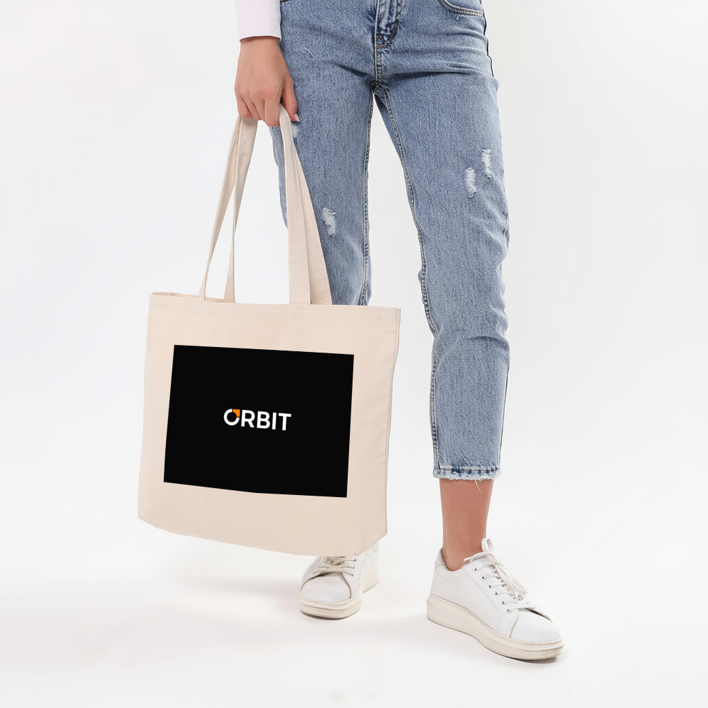Orbit Logo Yatay Canvas Çanta