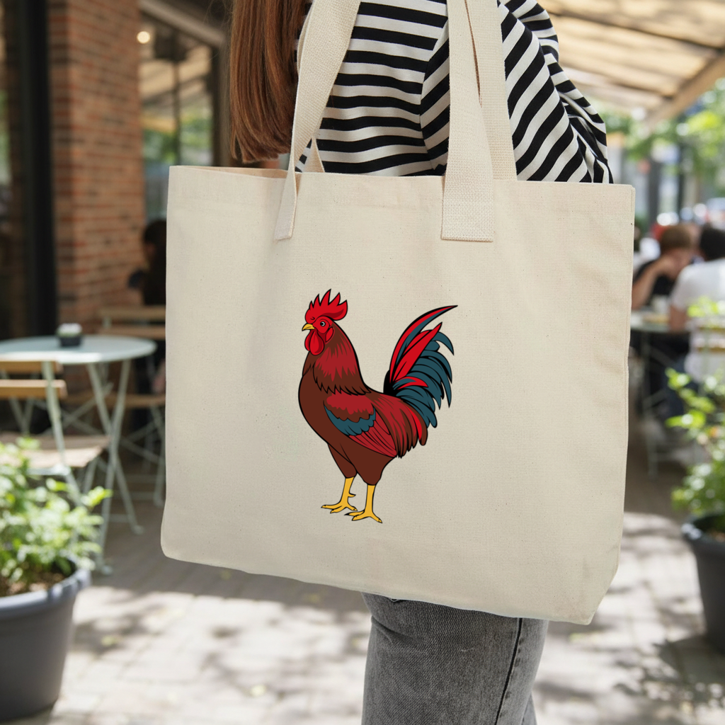 Wilson Lo Siento Retro Graphic Art Inner Pocket Tote with Webbing Handle