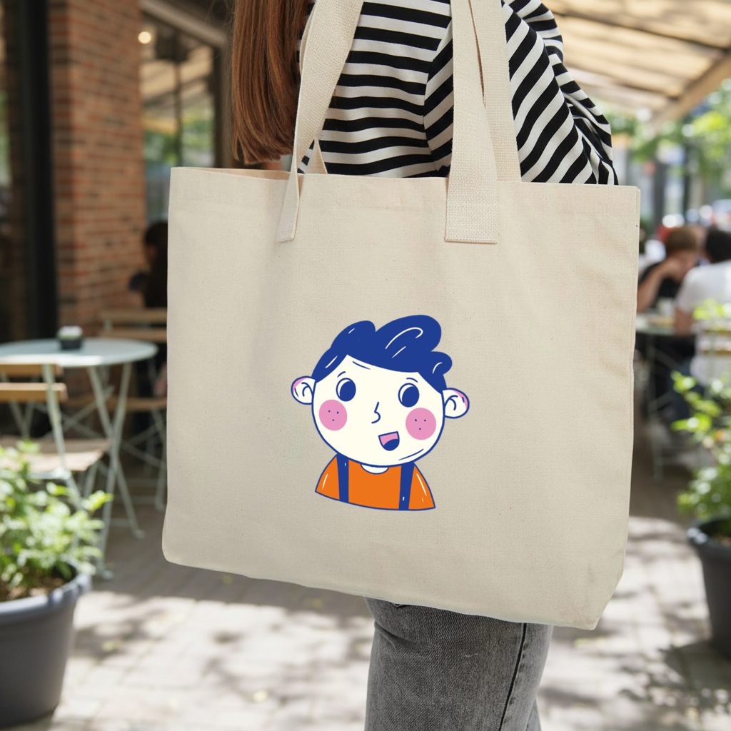 Cute Smiling Boy with Blue Hair 