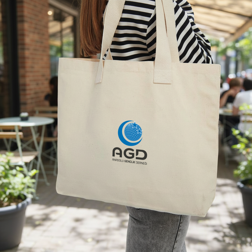 agd logo test ürün Inner Pocket Tote with Webbing Handle