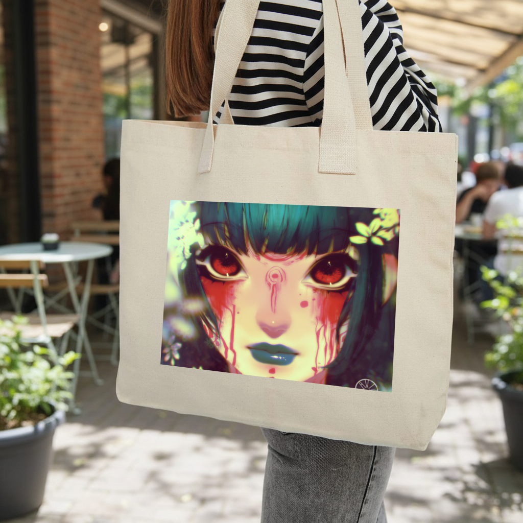 secret green Inner Pocket Tote with Webbing Handle