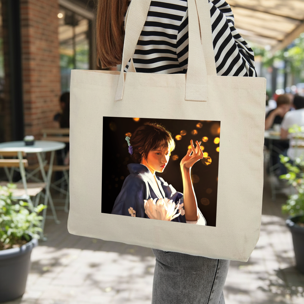 Festival Inner Pocket Tote with Webbing Handle