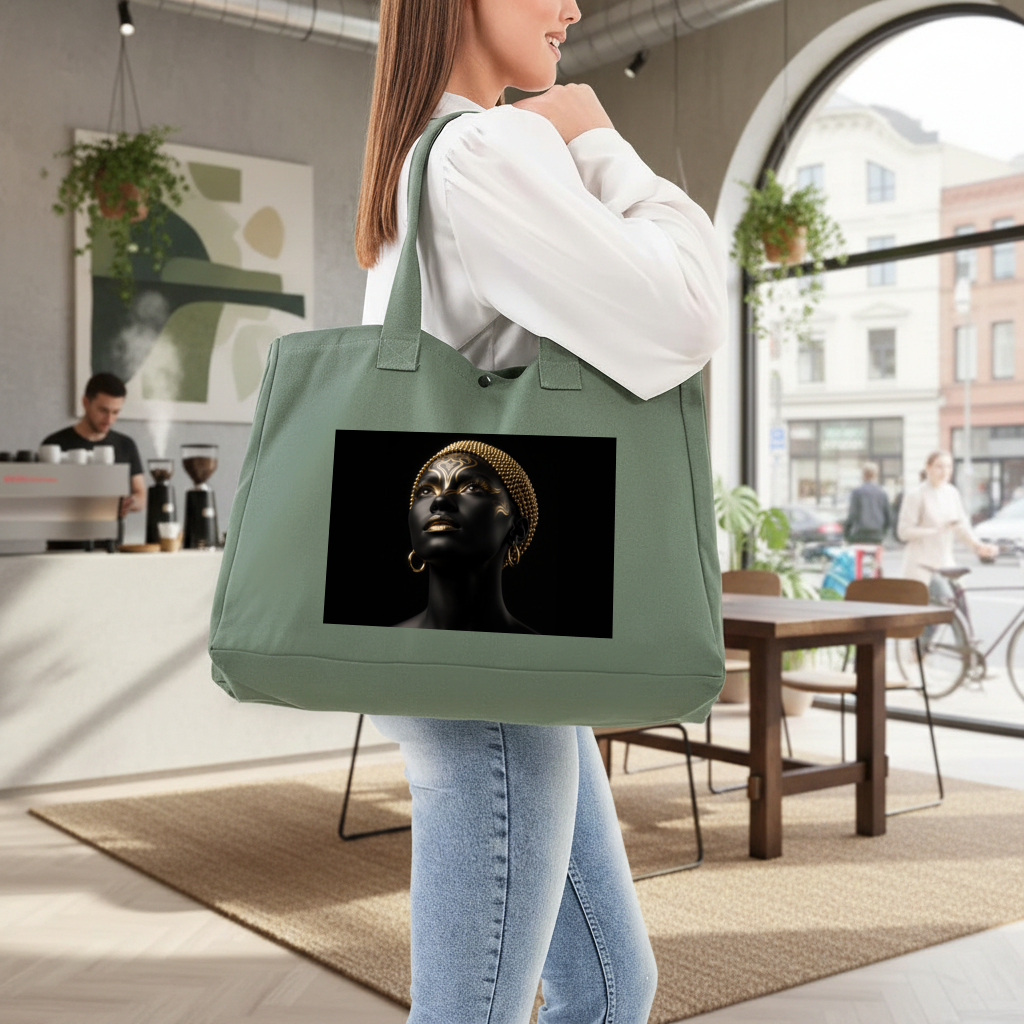 Gold Afrofuturistic Black Woman 