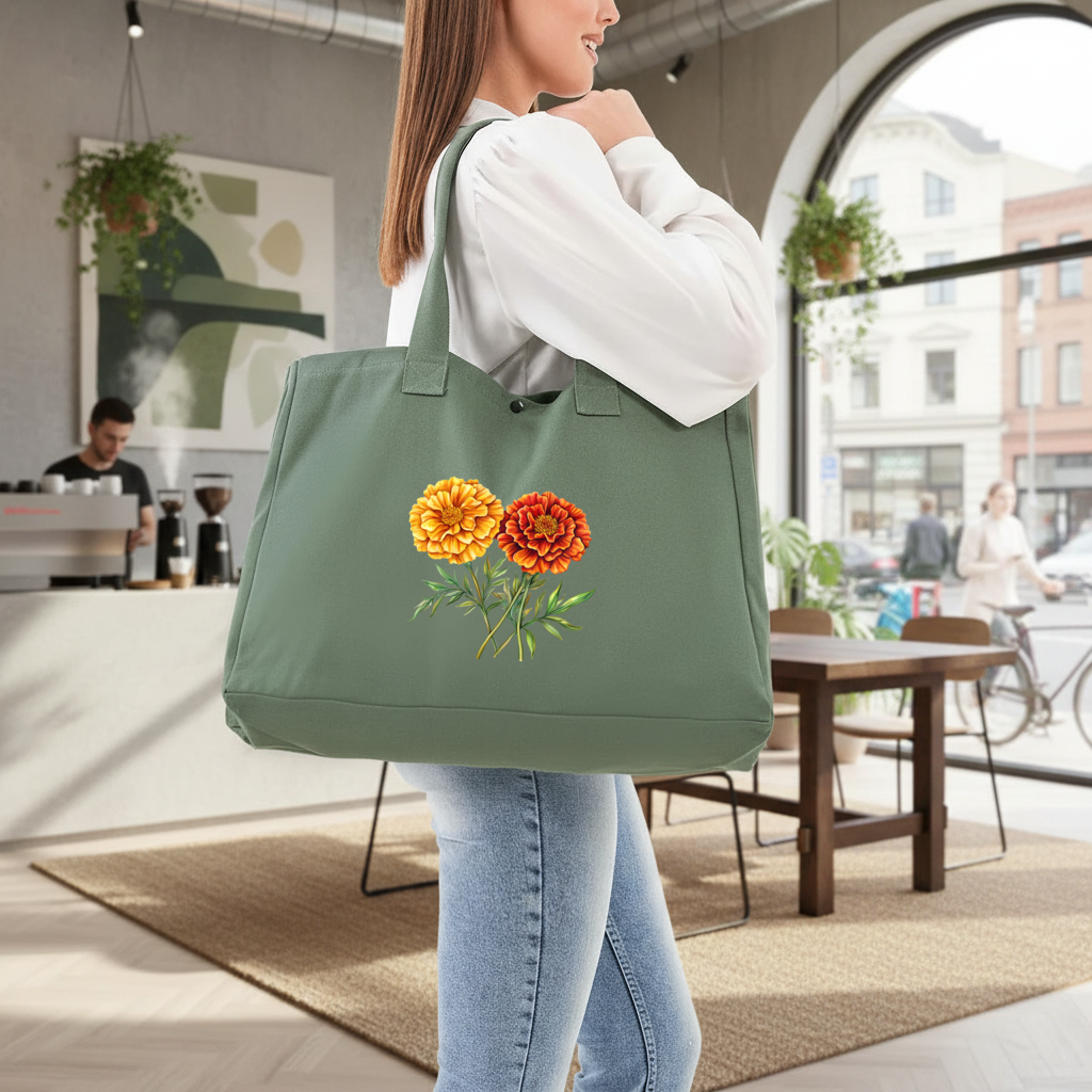 Botanical Yellow Orange Marigold 