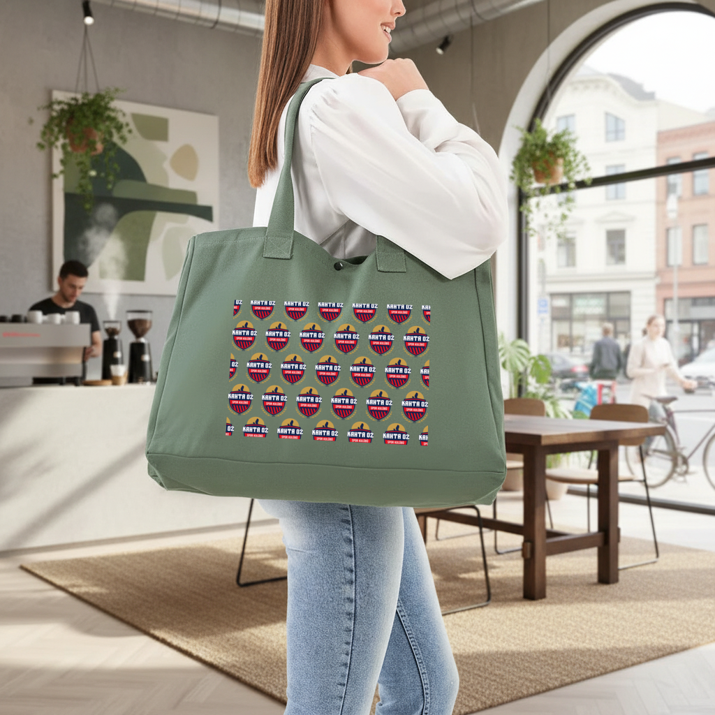 Kahta 02 Spor Kulübü Grid Green Bag with 3 Velcro Fasteners