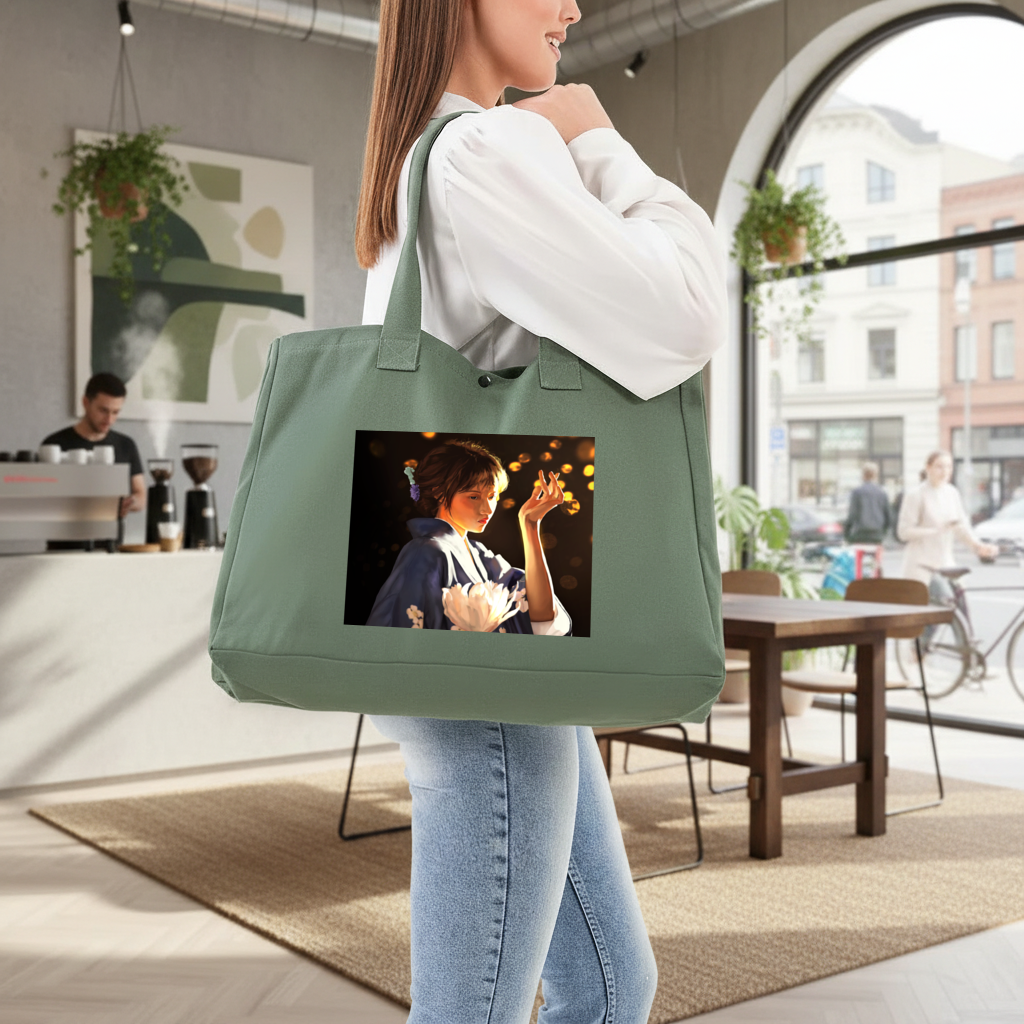 Festival Green Bag with 3 Velcro Fasteners