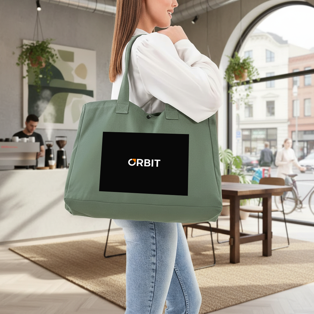 Orbit Logo 3 Cırtlı Yeşil Çanta