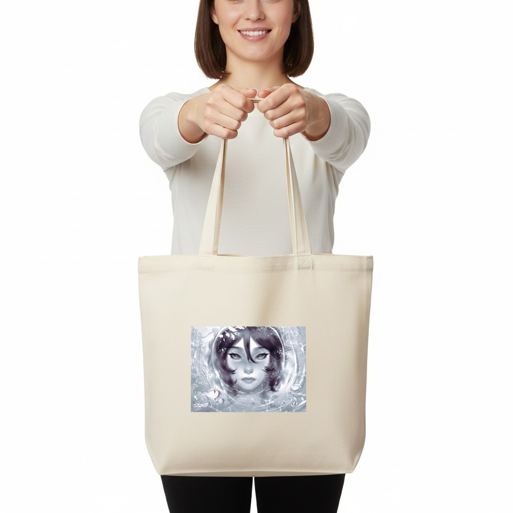 Lacin Figure Portrait Horizontal Canvas Tote Bag