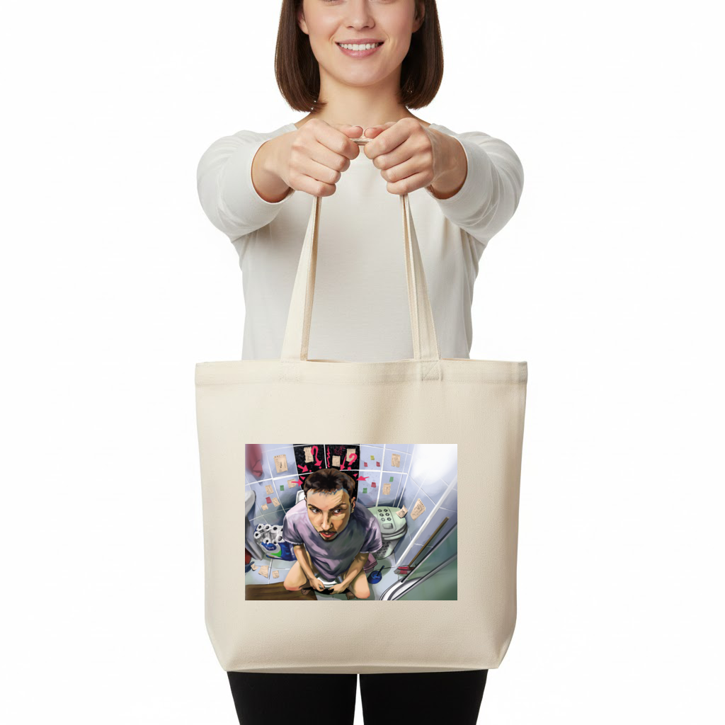 Toilet allegory Horizontal Canvas Tote Bag
