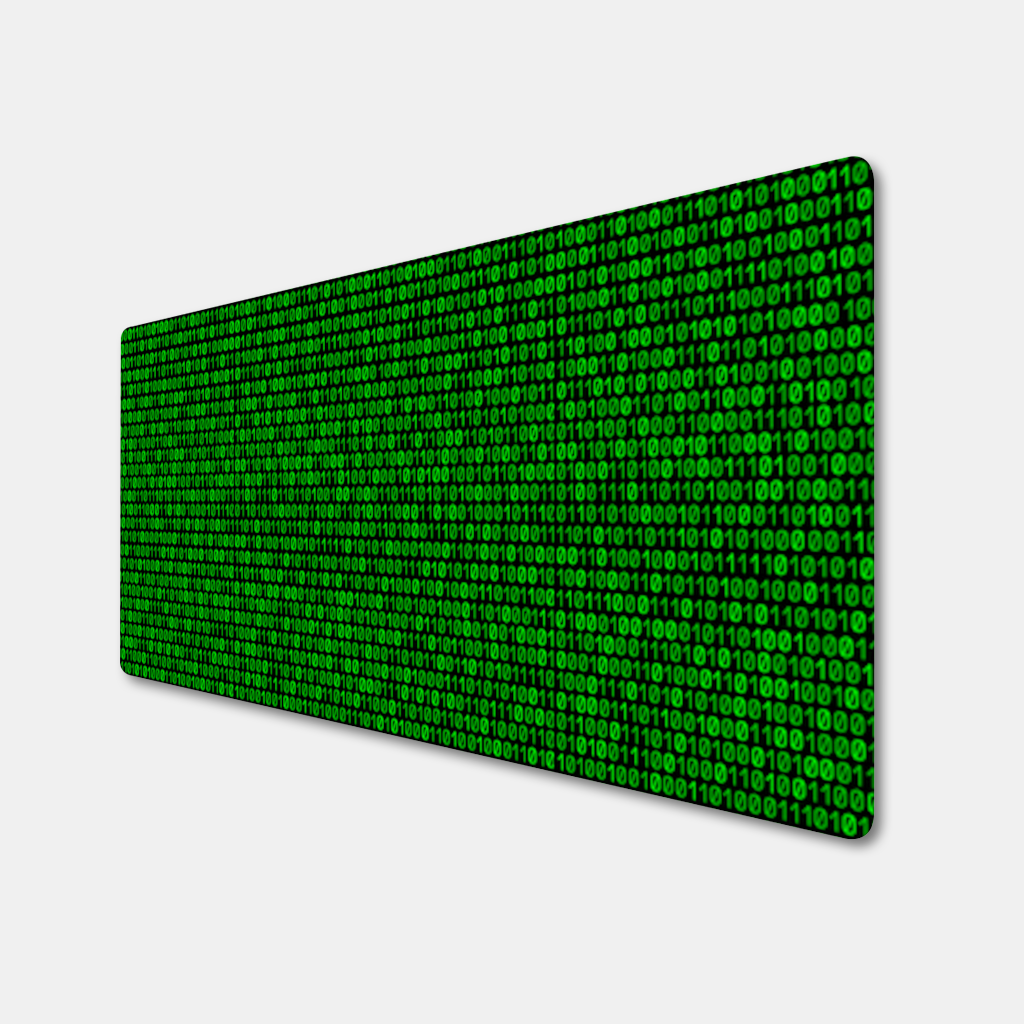 Matrix Style Digital Binary Code Background Mouse Pad