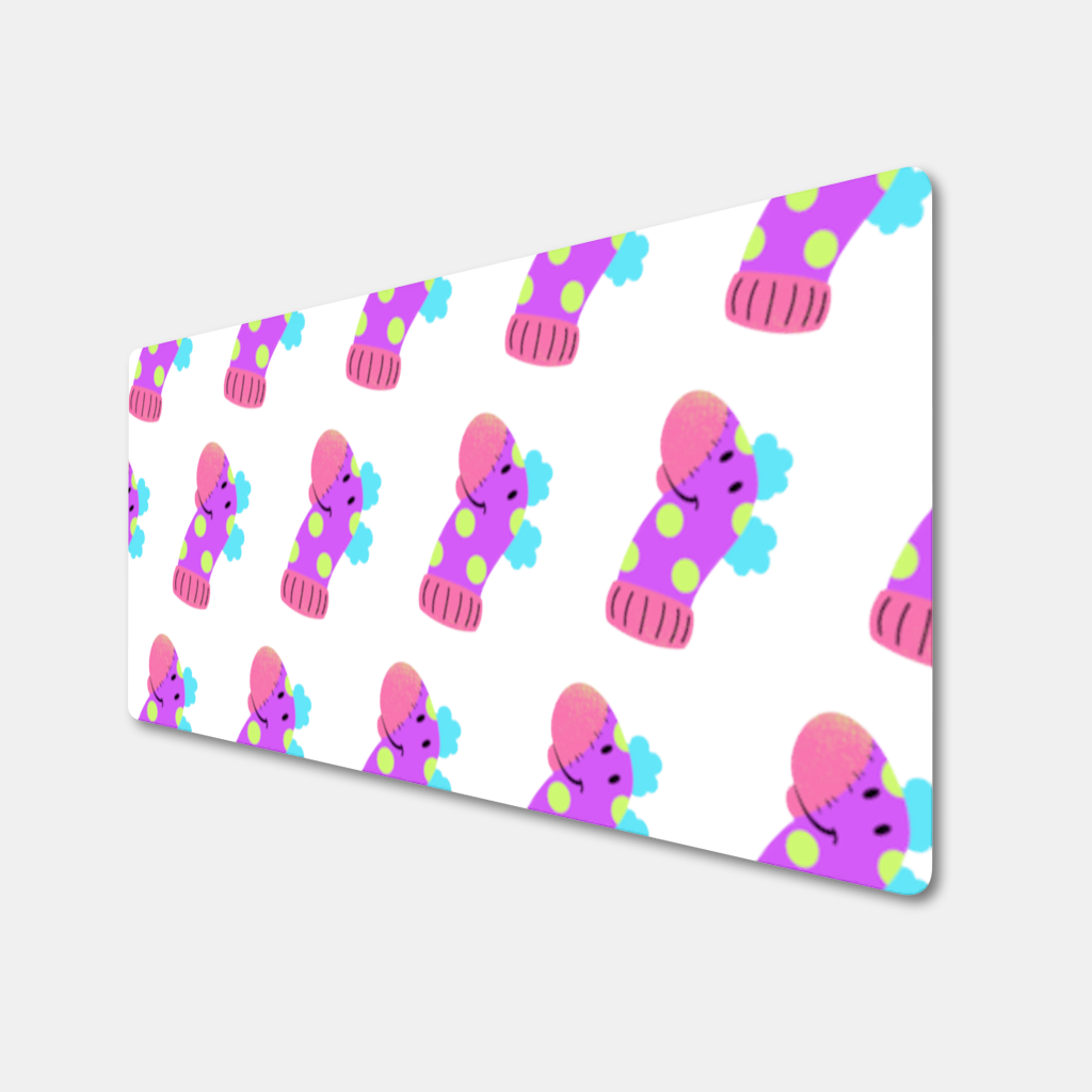 Cute Colorful Dinosaur Illustration Mouse Pad