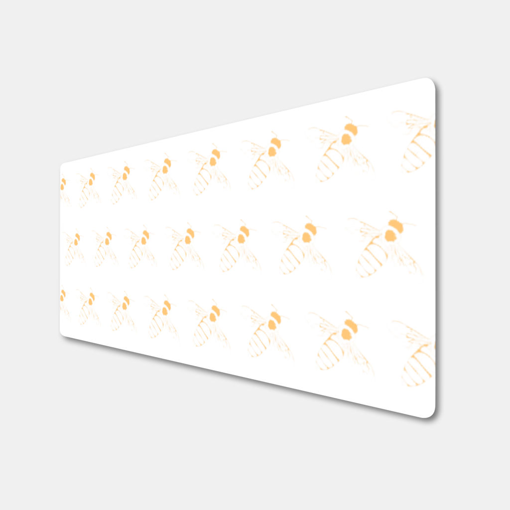 Minimal Orange Bee Illustration 