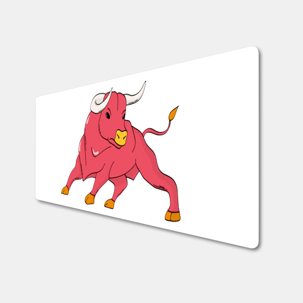 Spanish Red Bull Illustration Inspired by Matador Theme 