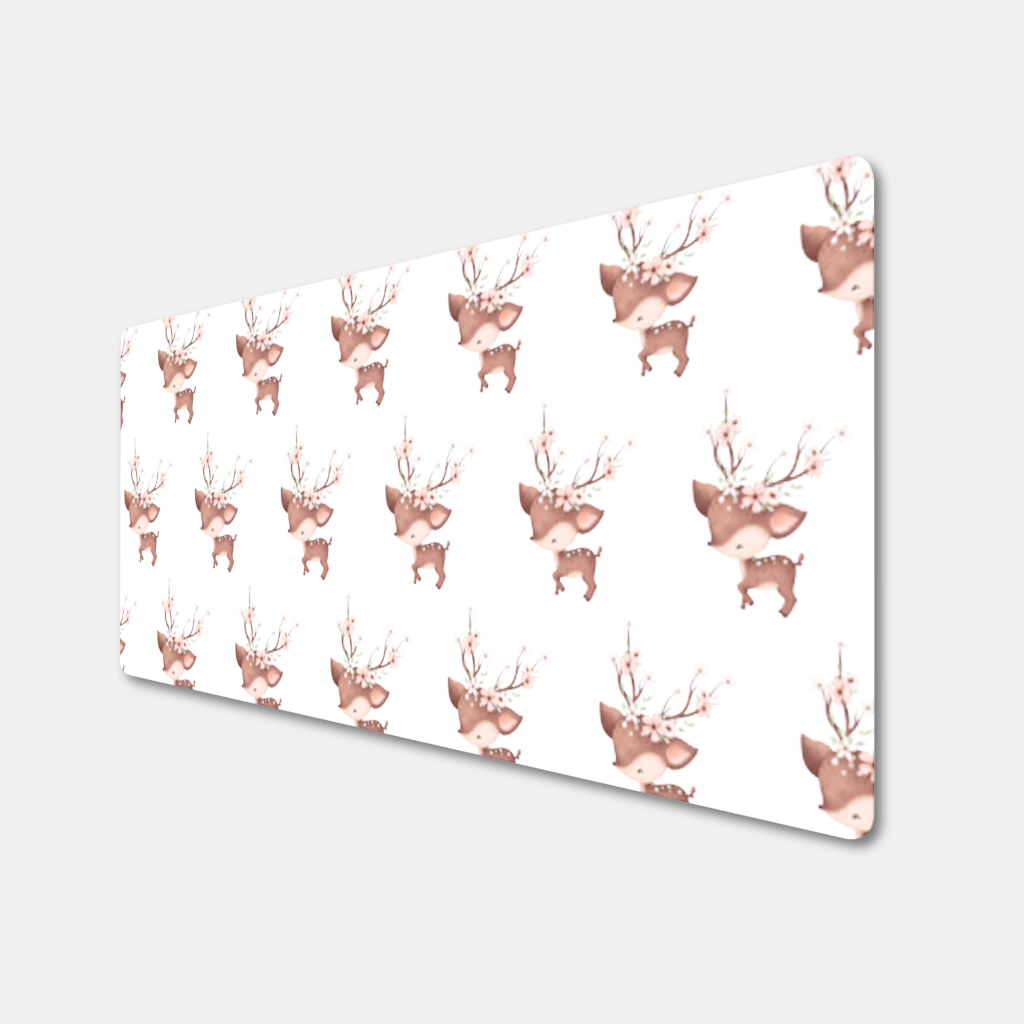 Cute Baby Deer with Floral Antlers 