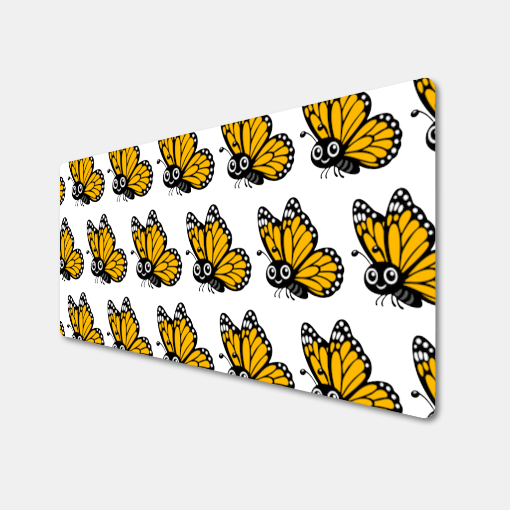 Smiling Orange Monarch Butterfly Character 