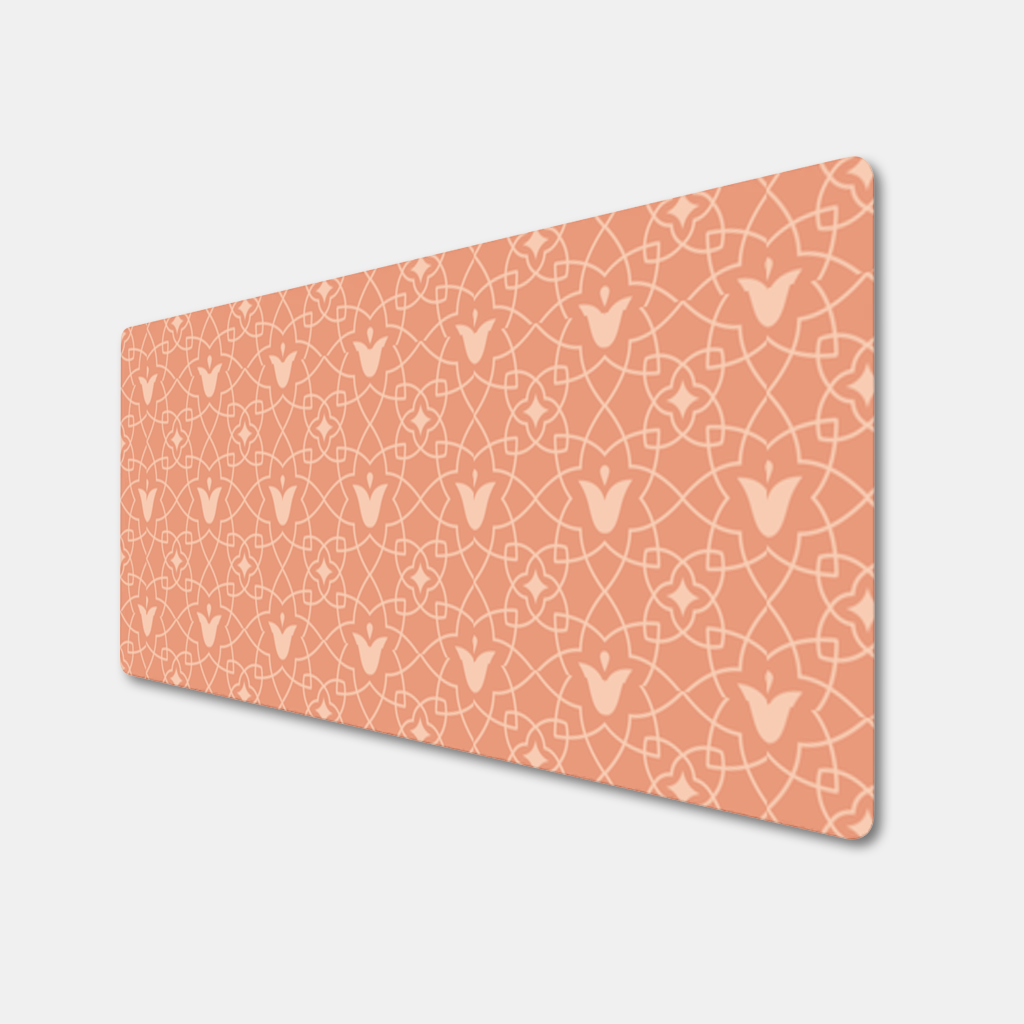 Modern Geometric Linear Terracotta Pattern Mouse Pad