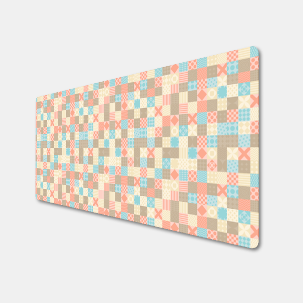 Colorful Modern Geometric Square Pattern Mouse Pad