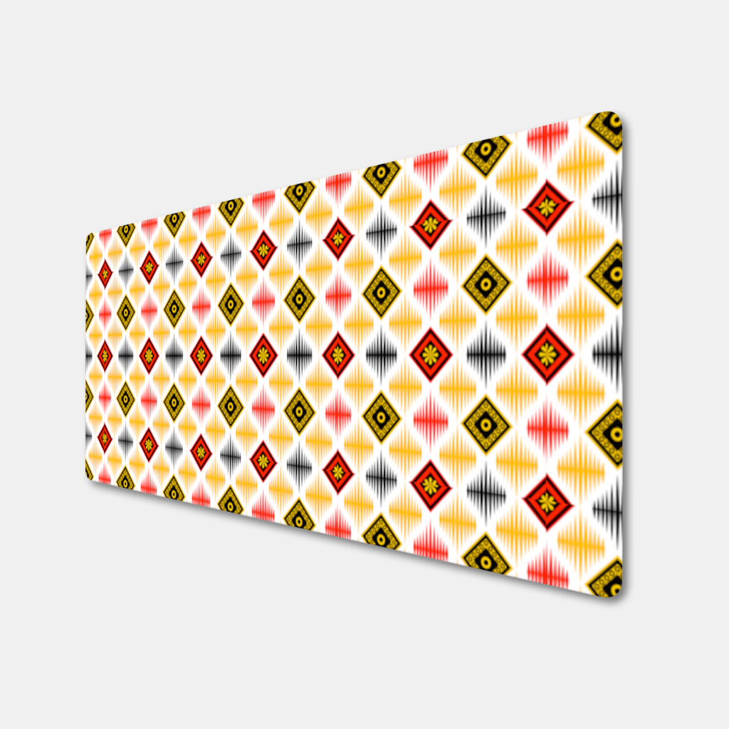 Vibrant Ethnic Geometric Motif Mouse Pad