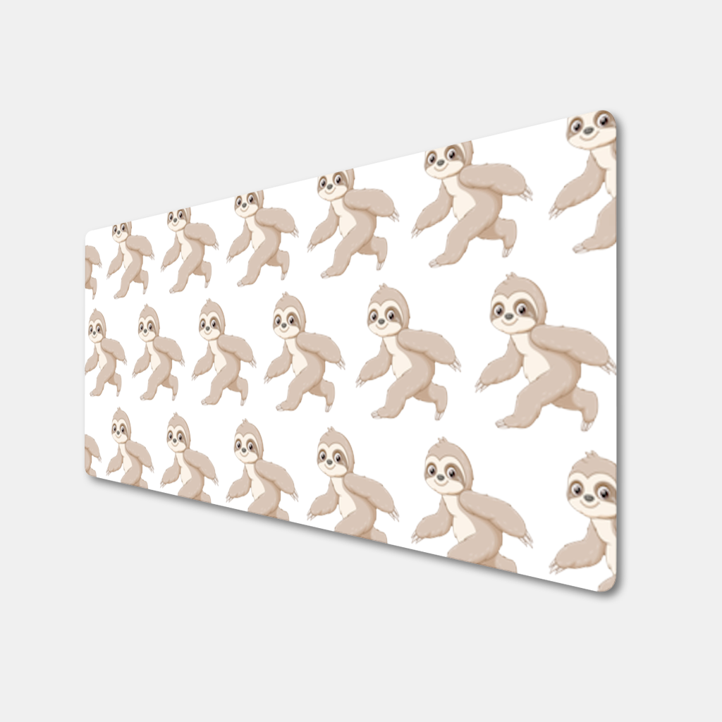 Cute Joyful Walking Sloth Mouse Pad