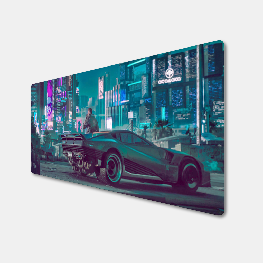 Cyberpunk Themed Customizable Gaming Design Product Mouse Pad