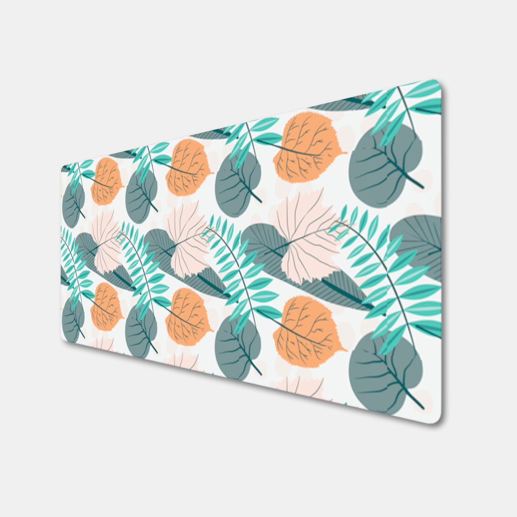Modern Tropical Leaves Mouse Pad