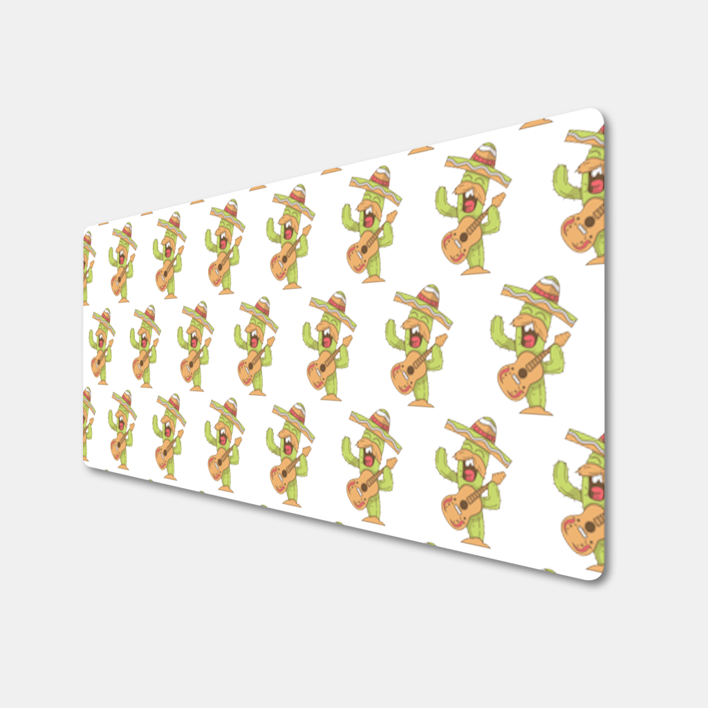 Mariachi Cactus Playing Guitar Mouse Pad