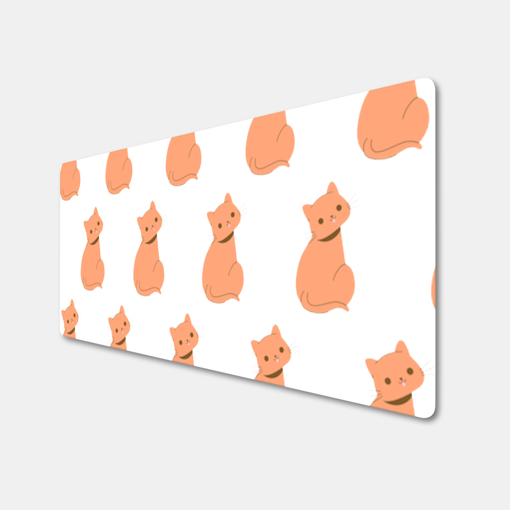 Kawaii Orange Cat Blep Mouse Pad
