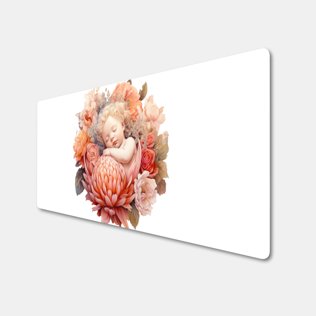 Ethereal Cottagecore Sleeping Baby Mouse Pad
