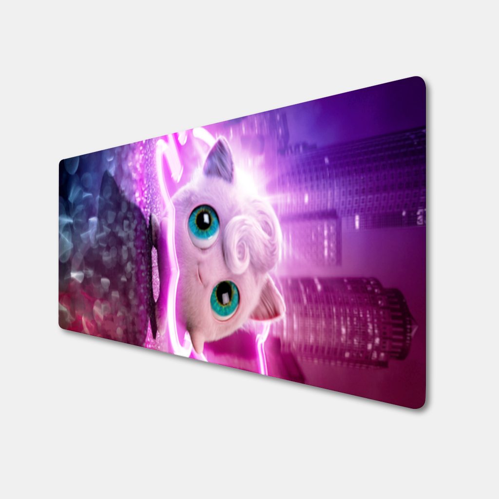 Cyberpunk Pink Fluffy Creature Mouse Pad