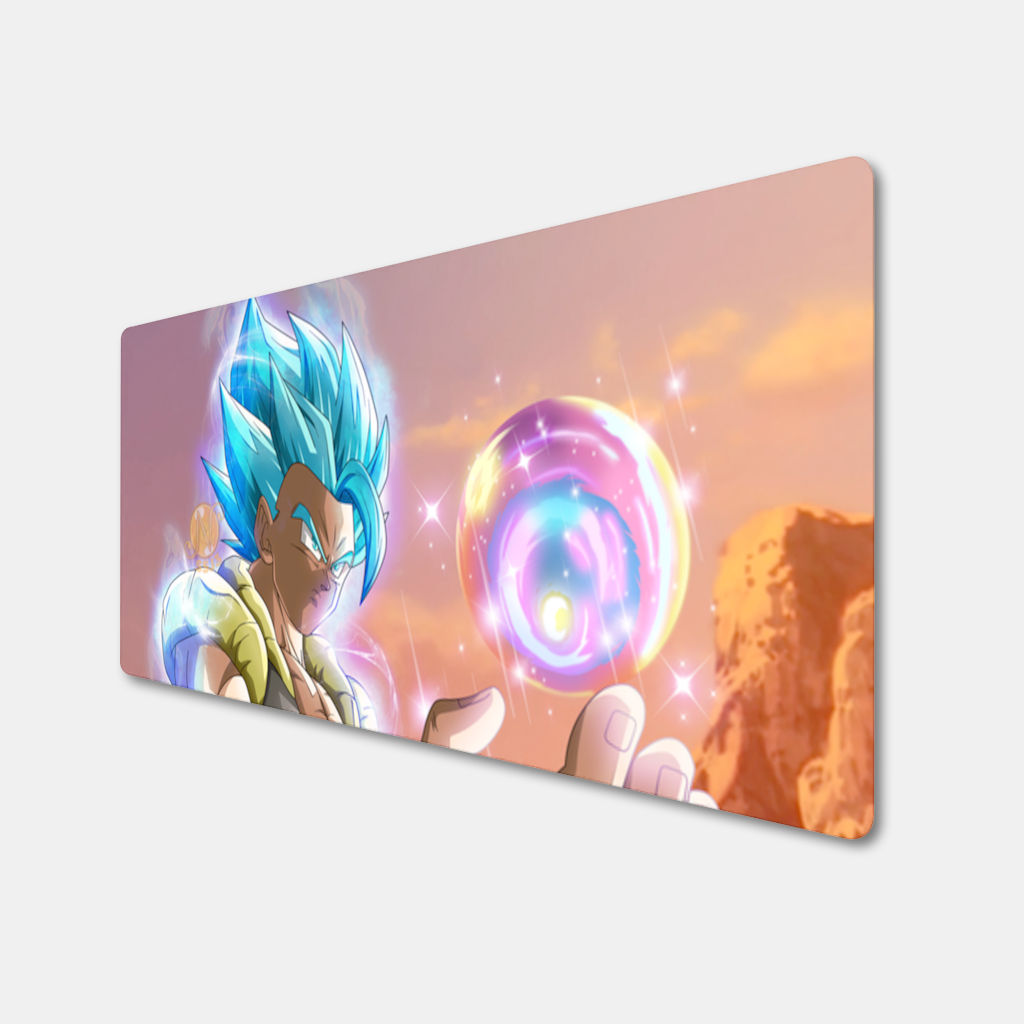 Blue Haired Warrior with Energy Orb Mouse Pad
