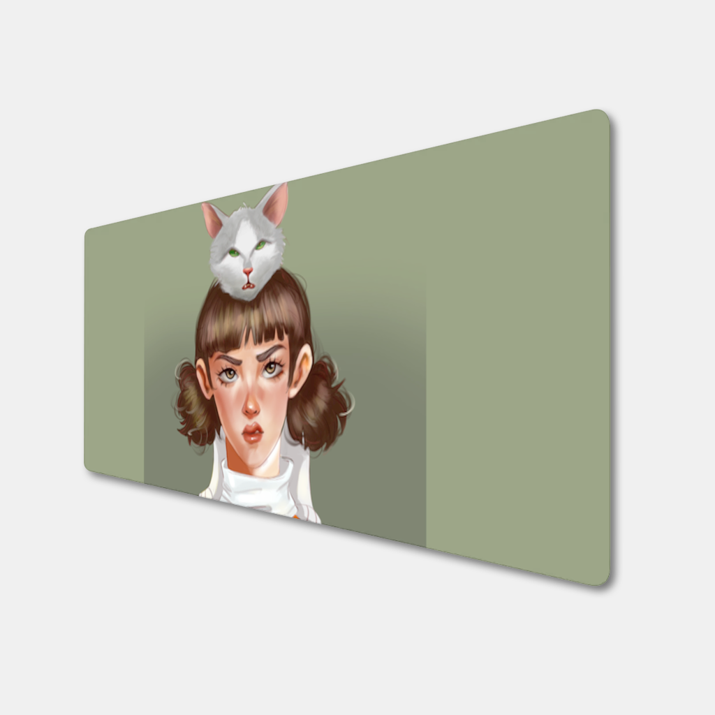 Mood Kedi ve Ben Dokunma Telefonuma! Mouse Pad