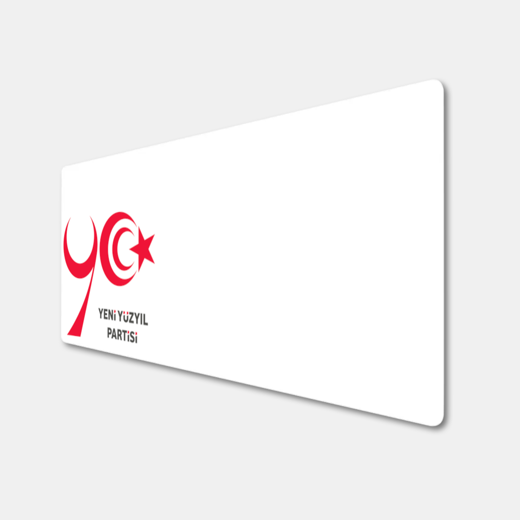 Beyaz Zemin Üzerinde Yeni Yüzyıl Partisi Logosu Mouse Pad