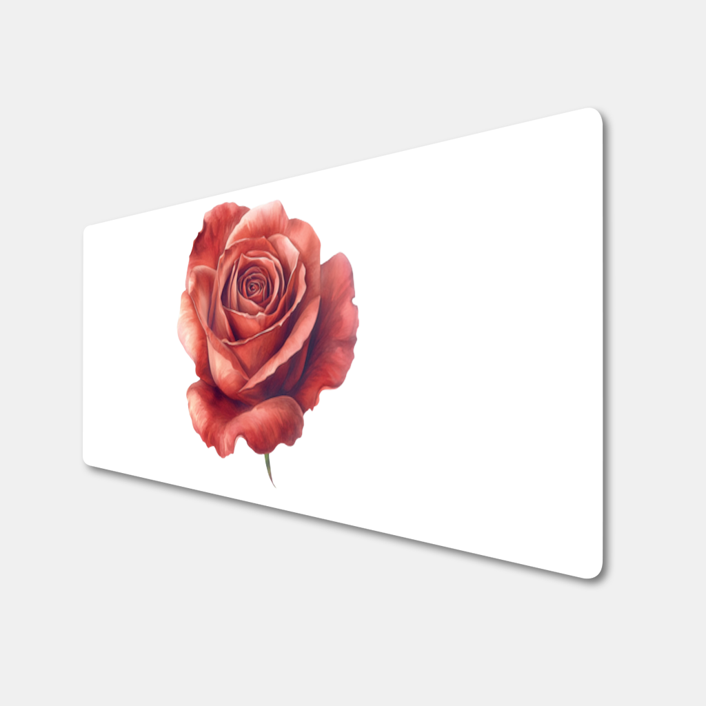 Crimson Red Rose Mouse Pad